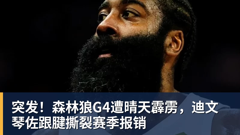 突发!森林狼G4遭晴天霹雳,迪文琴佐跟腱撕裂赛季报销